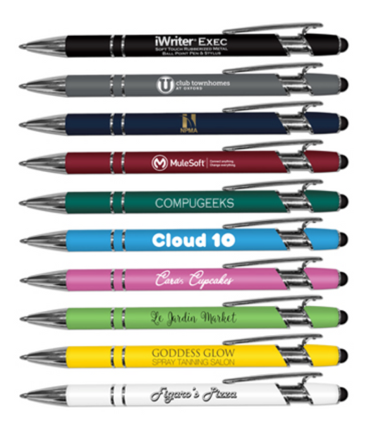Stylus Soft Touch Ball Point Pen-Blue Ink